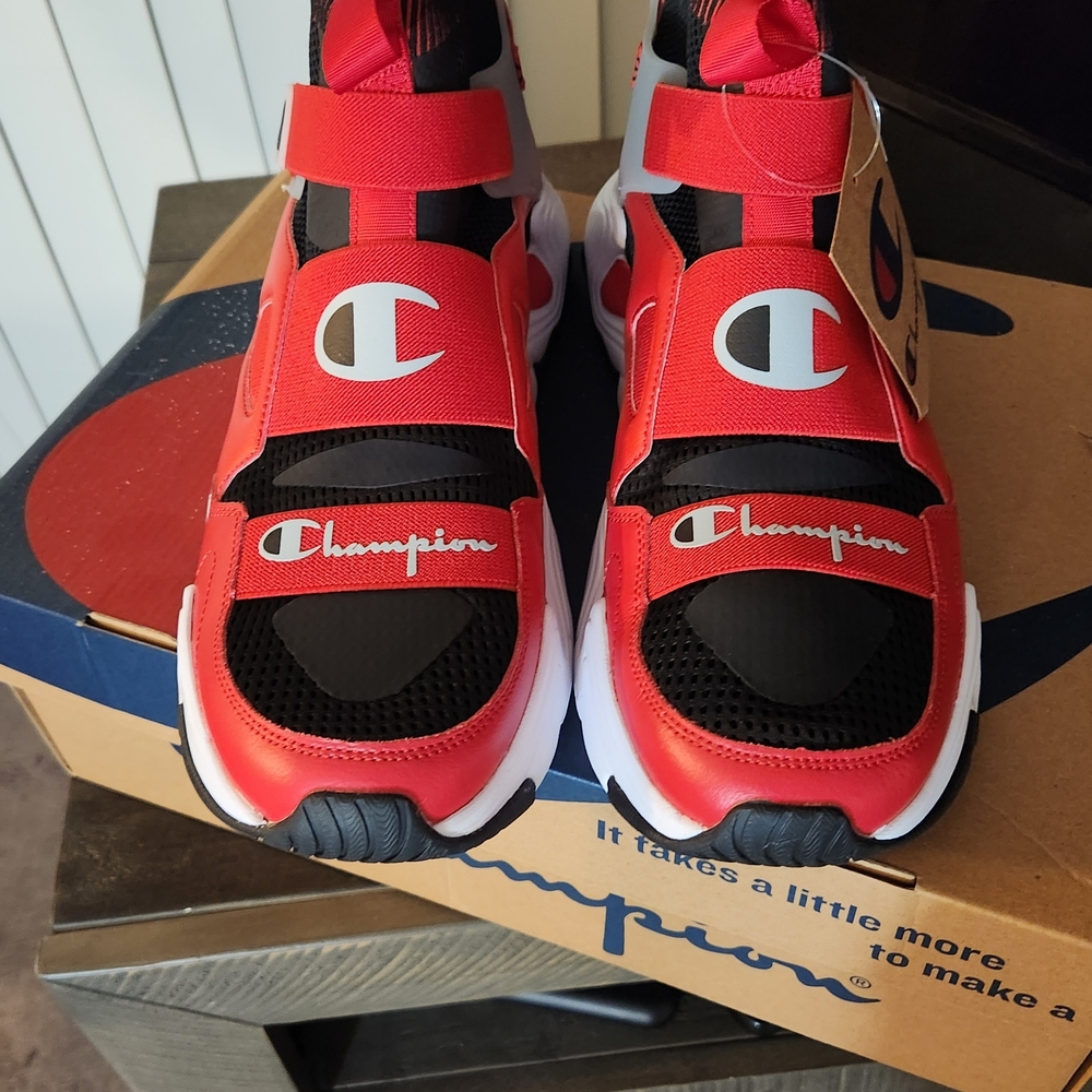 Champion Mens Red and Black Sneakers
